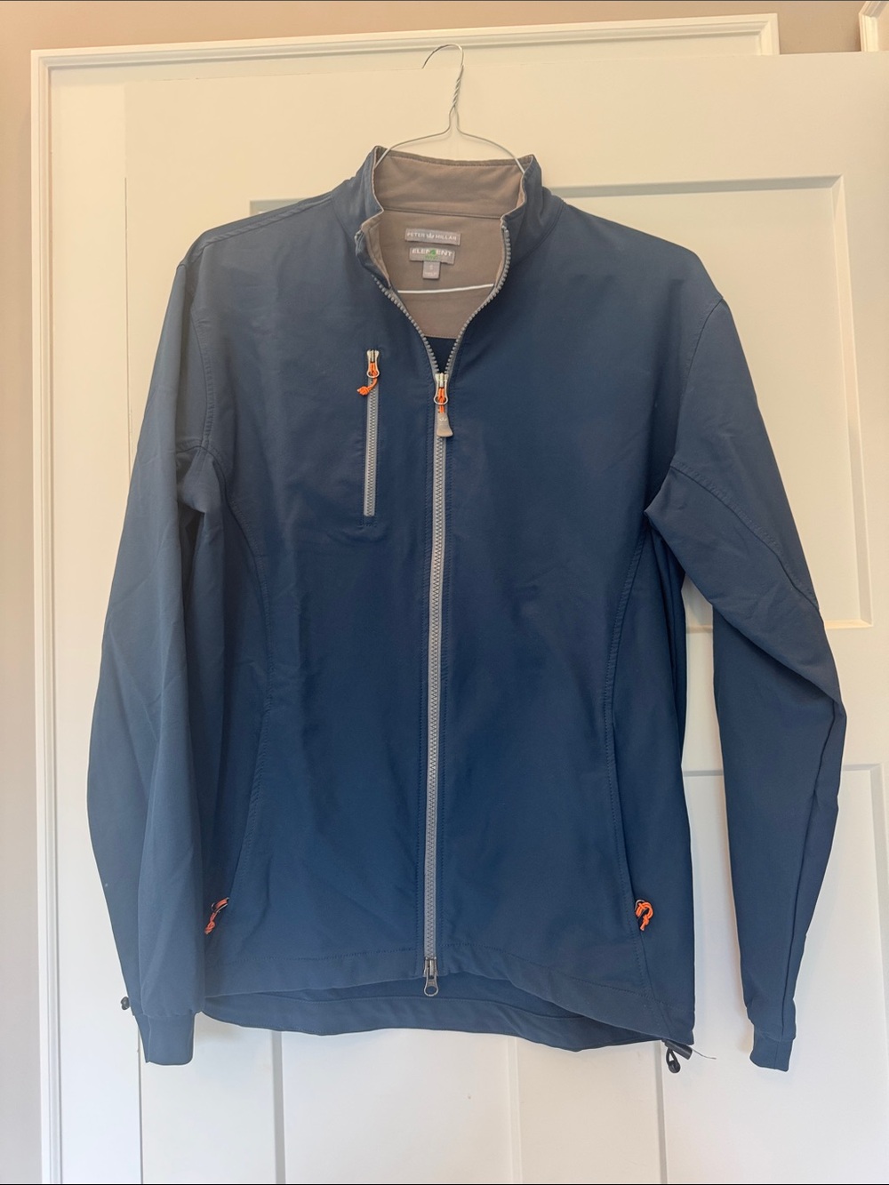 Peter Millar Navy Lightweight Soft-Shell Jacket with Contrast Zips